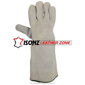 Guantes DE SEGURIDAD XL de alta calidad, soldadura Tig, cuero dividido de vaca, guantes antideslizantes anticortes antiimpacto - Product Image 4