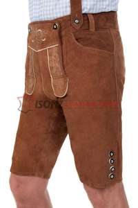 กางเกงขาสั้นสไตล์บาวาเรียสำหรับผู้ชายดั้งเดิมสไตล์ Oktoberfest แบบบาวาเรีย - Product Image 3