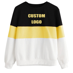 เสื้อสเวตเตอร์แบบสวมหัวคอกลมแขนยาวสำหรับผู้หญิงเสื้อฮู้ดลายทางสวมหัวมีฮู้ดกำหนดโลโก้เองสำหรับฤดูใบไม้ร่วง - Product Image 1