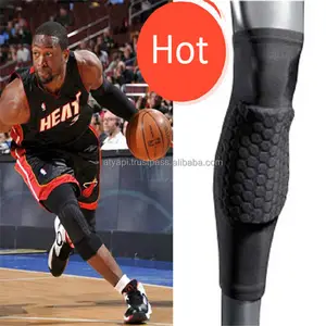 EVA Pad Honeycomb Knee Sleeve for Men, Long Leg Knee Support for Sports Protector