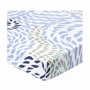 Drap de berceau pour bébé personnalisé en coton biologique TPU imperméable en vrac mini draps pour berceau - Product Image 5