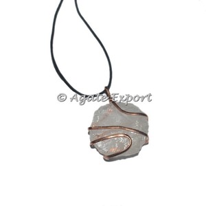 คริสตัลควอตซ์รอบทองแดงห่อจี้ - Product Image 2