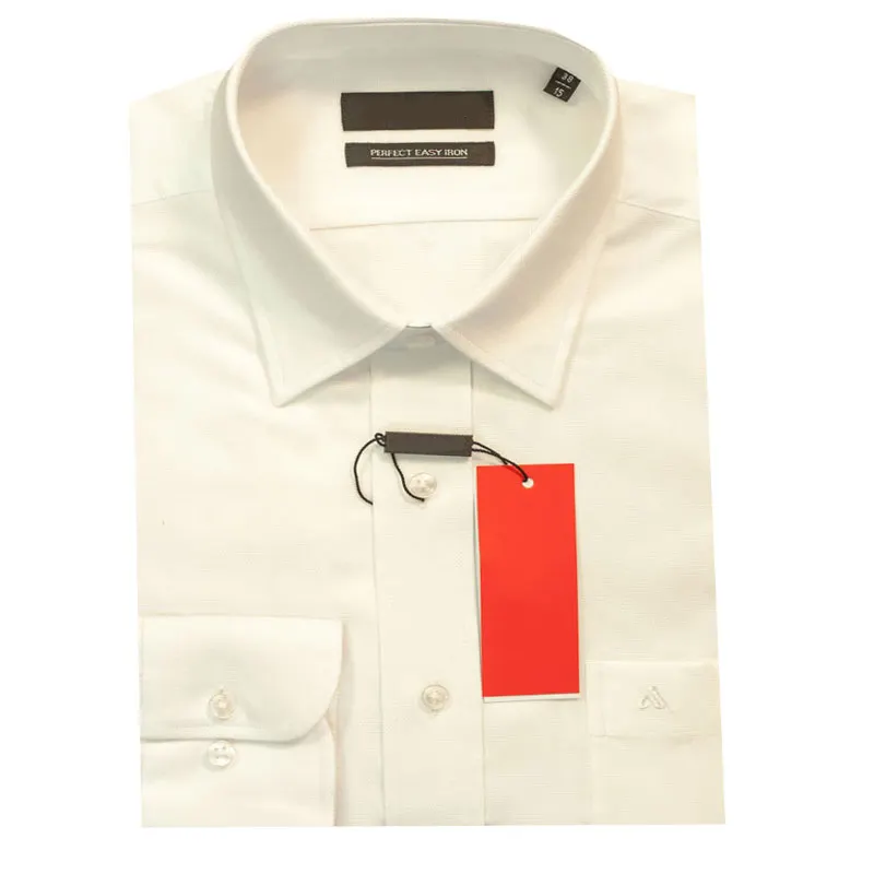 Chemise d'affaires pour hommes, en coton blanc pur formel, bonne qualité