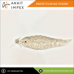 Bâton d'encens en métal en forme de feuille de bouddha, nouveau, qualité supérieure, en métal - Product Image 2