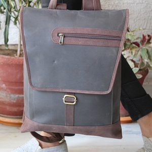 Genuine Leather <b>Bag</b> <b>Multi</b> Uses Backpack Stylish <b>Bag</b> - Product Image 4