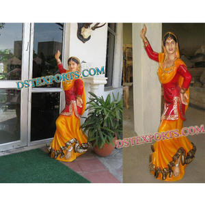 Bienvenido Punjabi señora estatuas bienvenida puerta estatuas fabricante la cultura Punjabi de fibra de estatua Decoración - Product Image 1