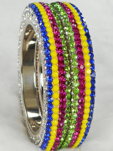 Wholesale Best Quality Latest Designs Indian Lakh <b>Crystal</b> Bangles - Product Image 4