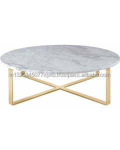 Metal Base Marble Top Coffee <b>Table</b> - Product Image 4