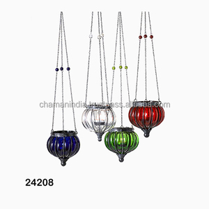 Porte-lumière en verre suspendu pour vent - Product Image 1