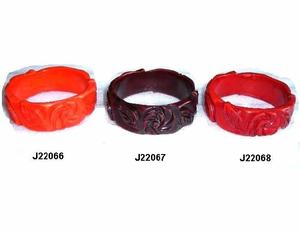 Pulseras de resina con patrones florales de alta calidad en varios colores para mujeres y niñas Brazaletes y pulseras coloridos - Product Image 1