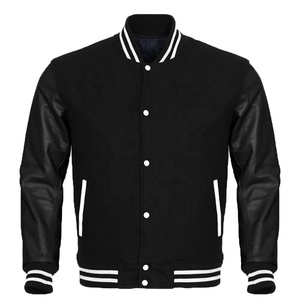 2025 Vintage cuir Bomber veste hommes de haute qualité brodé Logo personnalisé Baseball Letterman Style capuche unisexe vêtements d'hiver - Product Image 4