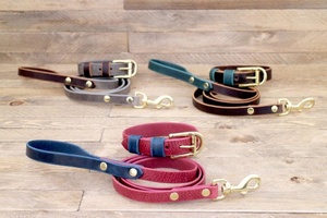 En cuir Collier de Chien À La Main Avec Laiton Massif Or, Collier En Cuir Pour Animaux De Compagnie, Chiens Étiquettes Personnalisées WDS-0008 - Product Image 4