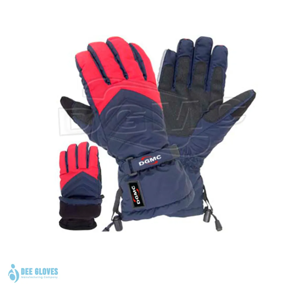 High Quality Custom Made Ski Gloves Red And Blue