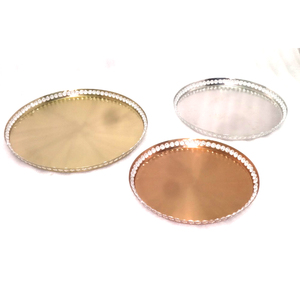 Nouveau design de 2 plateaux de service en fer et d'assiettes de présentation - Product Image 6