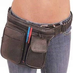 Estuche de cuero para camarero/camarera de propósito especial, cómodo diseño de funda amigable con el cinturón para facilitar el transporte, bolsas y estuches marrones negros - Product Image 1