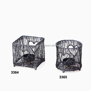 Wrought Iron <b>Wire</b> Heart Tea <b>Light</b> Votive Holder - Product Image 1