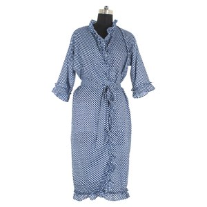 Vente en gros de robe indienne Kurtis à la main pour femme/fille sexy DHB026 meilleure fabrication de robes imprimées à la main - Product Image 1