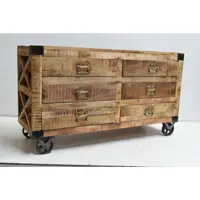 Комод с 6 выдвижными ящиками из рустик-реклаймед дерева