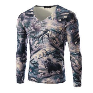 Camiseta de manga corta con estampado de sublimación completa de alta calidad, ropa de calle de verano, camisetas informales en blanco para hombre, Camiseta de algodón y poliéster para hombre - Product Image 4