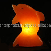 Lampe de sel de l'Himalaya en forme de dauphin, design inspiré des animaux, avec du sel de qualité supérieure - Sian Enterprises - Product Image 6