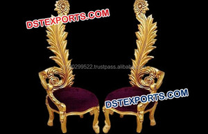 Elegante de boda de la novia y el novio trono diseño fresco boda sillas boda novia novio asientos silla - Product Image 5