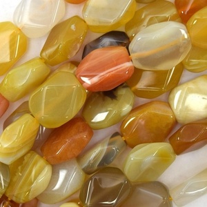 High Quality Yellow Onyx Agate Nugget Faceted Drilled Faceted Gemstone Full Strand Natural <b>Crystal</b> <b>Healing</b> Necklace Wholesaler - Product Image 2
