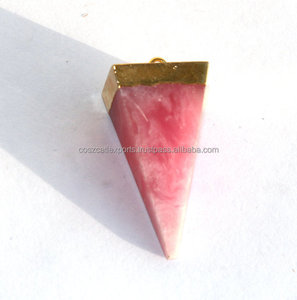 Mode cristal naturel crayon pyramide pendentif guérison rose opale pierre pendentif à la main pierres précieuses bijoux en gros pour les femmes - Product Image 3