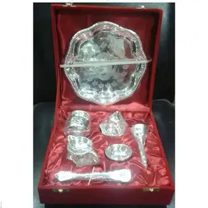 Temple Silver Plated Puja Thali