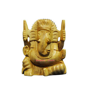 Statue de Ganesh en bois sculpté - Product Image 6