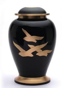 Urnes souvenir de couleur personnalisée polies brillantes peintes à la main pliées en noir pour urne de crémation de cendres humaines fournitures funéraires - Product Image 2