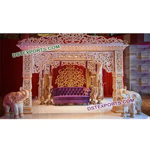 ชุด Mandap แกะสลักหนักสำหรับพิธีแต่งงานชาวอินเดีย,ชุด Mandap จาก Jodha Akbar สำหรับพิธีแต่งงานอินเดีย