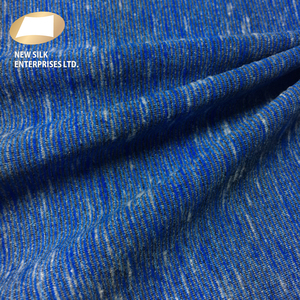 Tissu blub à rayures épaisses, en nylon et polyester, spandex, couleur bleue, pour t-shirt - Product Image 2