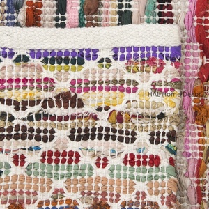 Alfombras Chindi Modernas y Ecológicas con Patrón de Rompecabezas Tejidas a Mano para Picnic y Sala de Estar, Venta al por Mayor desde India - Product Image 6