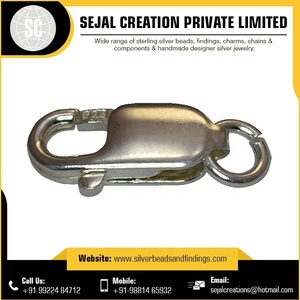 8มิลลิเมตรเงินสเตอร์ลิงขนาดใหญ่ตะขอกุ้งก้ามกรามราคาเป็นกลุ่ม - Product Image 2