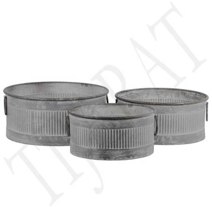 Macetero de jardín galvanizado, florero de METAL - Product Image 3