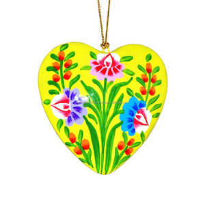 Corazón pintado a mano con diseño de flores, decoración navideña para vacaciones, rojo, china, novedad - Product Image 6