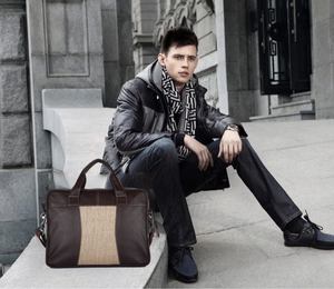 Leo Torresi Unique Design Genuine Napa Leather Laptop bag Messenger Bag Executive Portfolio Bag for Men - Product Image 4