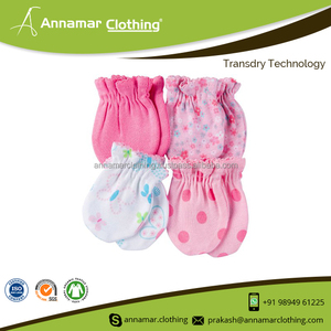 100% Organic Cotton Scratch Resistant Winter Baby Mittens - Product Image 5