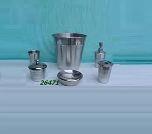 Juego de accesorios de baño, conjunto de baño de acero inoxidable, 6 uds. - Product Image 1