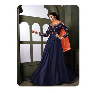 ชุดส่าหรีผ้าไหมสไตล์อินเดียสำหรับผู้ใหญ่ชุดยาวสไตล์แฟนซีสำหรับโอกาสพิเศษ - Product Image 1