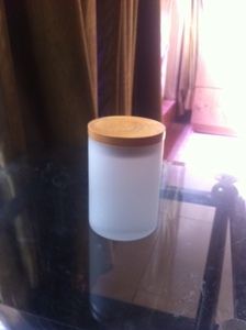 Wholesale Frosted Glass <b>Candle</b> Jar with Wooden Lid Luxury Matte <b>Candle</b> Glass Cup for <b>Candle</b> Making <b>Bulk</b> - Product Image 6