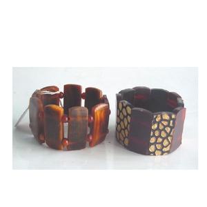Bracelets en os et corne extensibles pour femmes, à motifs de peigne de miel et bijoux artisanaux indiens simples - Product Image 4