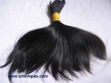 Di alta qualità vergine indiano alla rinfusa capelli umani di buone dimensioni e estremità spesse sciolte onda profonda stile senza capelli artificiali dall'India - Product Image 3