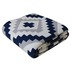 High Quality 100% Cotton <b>Throw</b> Blanket Supplier Custom Baby <b>Knitted</b> Swaddle - Product Image 1