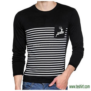 High Quality <b>Men's</b> Formal T-Shirt 100% Organic Cotton <b>Long</b> <b>Sleeve</b> Knitted Custom Bulk Fashionable Wholesale in India - Product Image 6