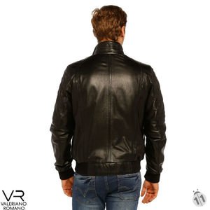 Valeriano Romano BIKER MOTO RACER Chaqueta de cuero Premium para entusiastas de los corredores-Prendas - Product Image 3