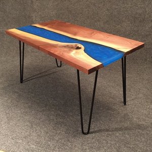 Mesa de centro epoxi de madera maciza de último diseño para uso de muebles de sala de estar - Product Image 1
