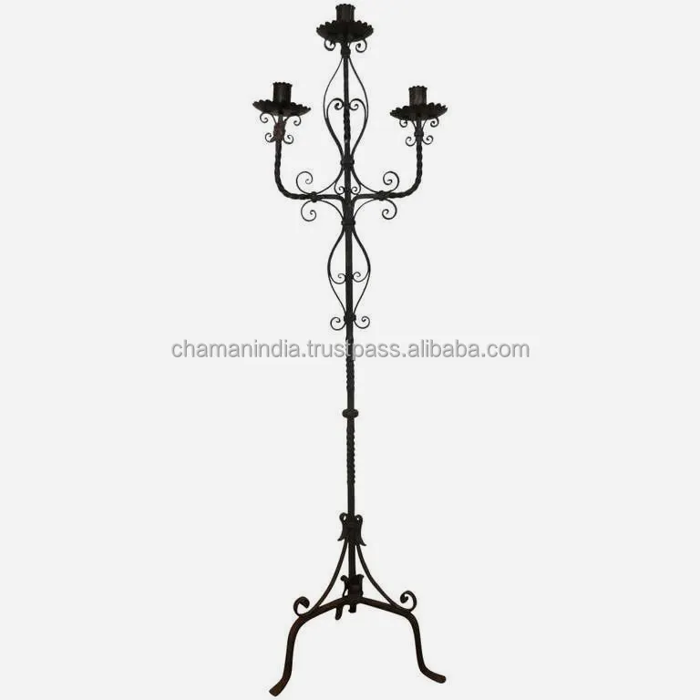 Wrought Iron Floor Standing Candelabra