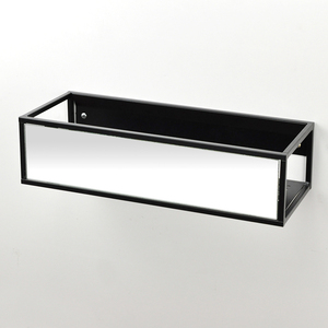 Estante de almacenamiento de 2 niveles montado en la pared con soporte para toallas - Product Image 6