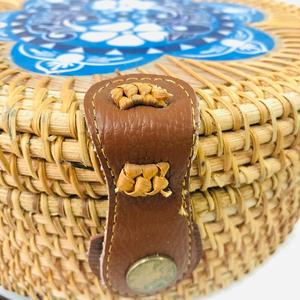 Sacs à main ronds en rotin tissé à la main Boho Bali pour femmes - Product Image 3